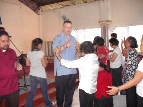 Pastor Paul ministers at River of God Church in Manila
