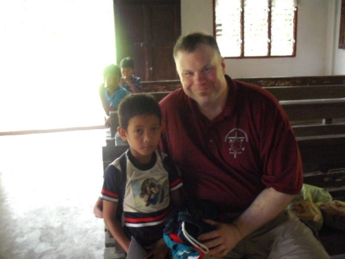 Pastor Paul with one of the Sponsor-A-Child boys